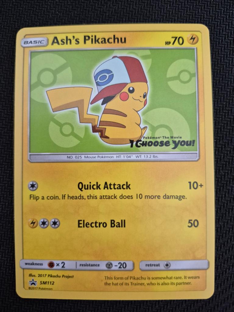 Ash's Pikachu SM112 Movie Promo, Ophalen of Verzenden, Zo goed als nieuw, Losse kaart