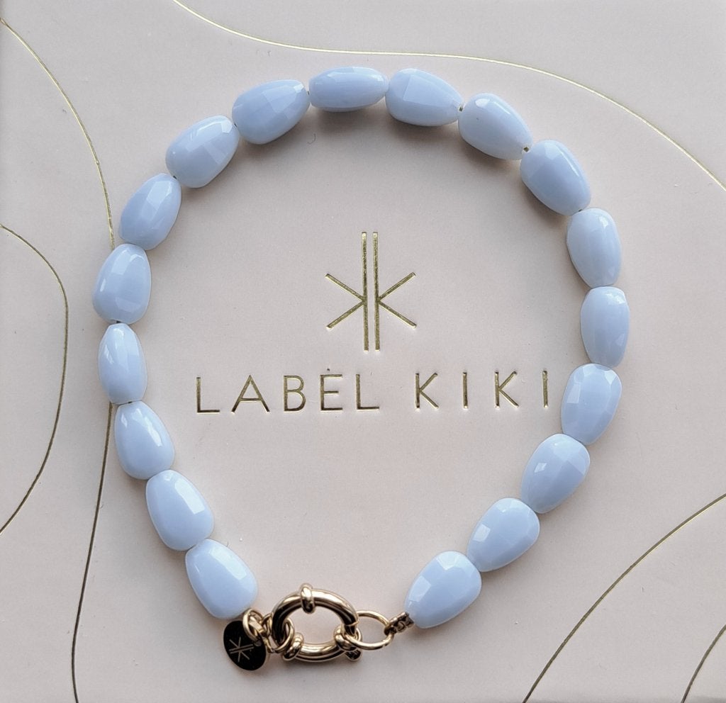 Label Kiki armband Gold Shades of Blue, Blauw, Kunststof of Plastic, Nieuw, Ophalen of Verzenden