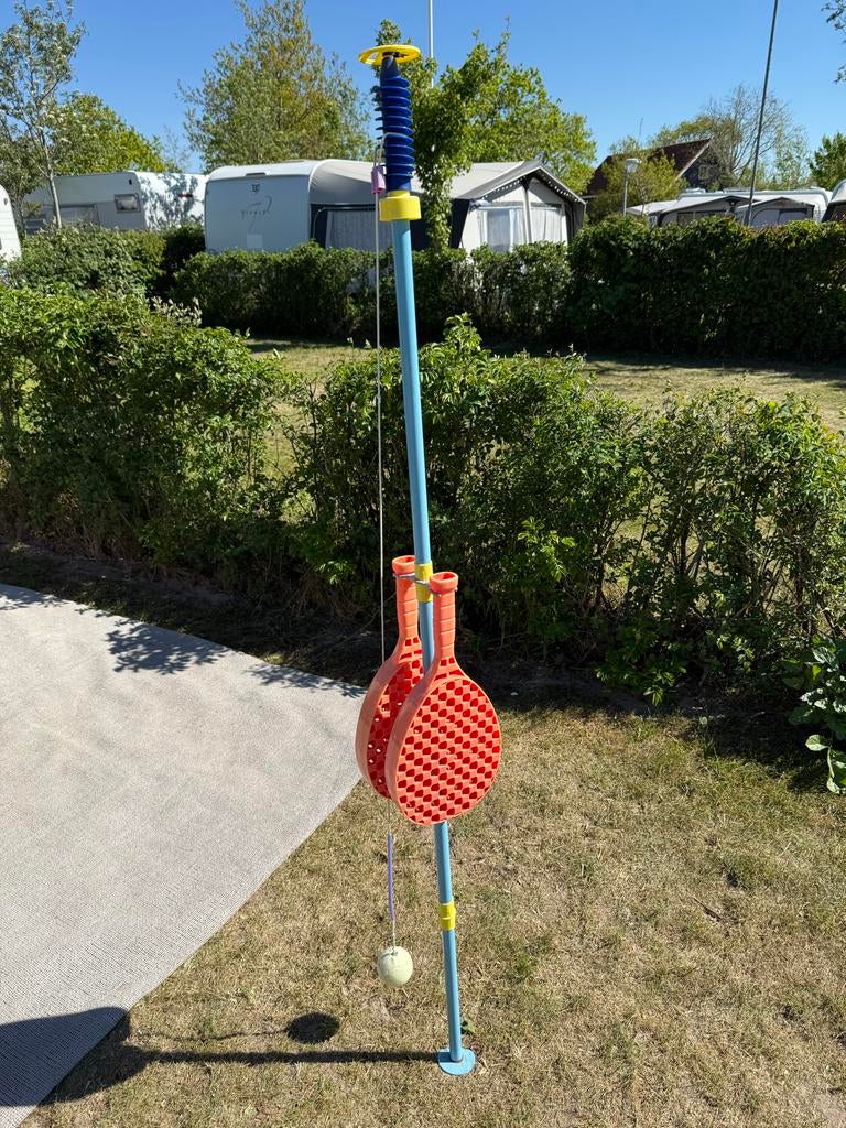Tennispaal met bal en rackets, Ophalen of Verzenden, Gebruikt