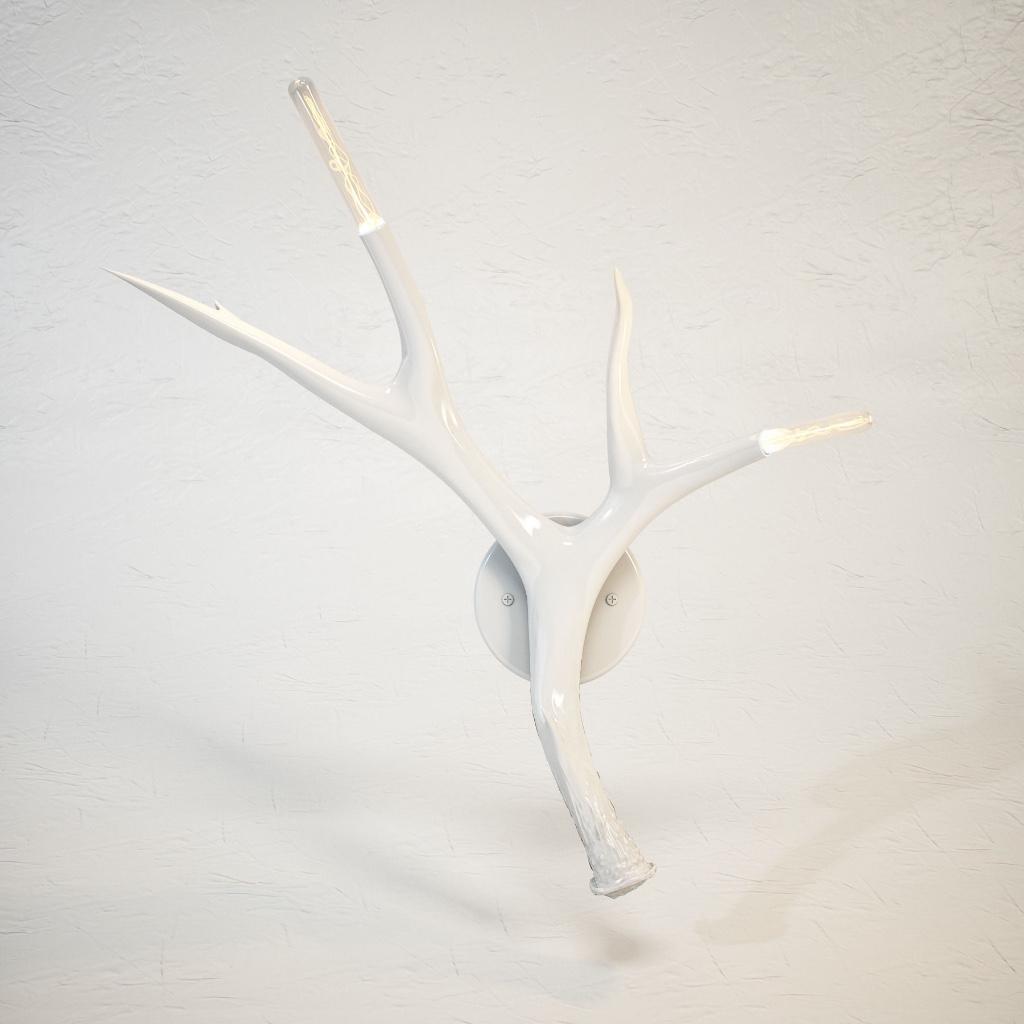 Keramische gewei lamp Jason Miller New York, Ophalen of Verzenden
