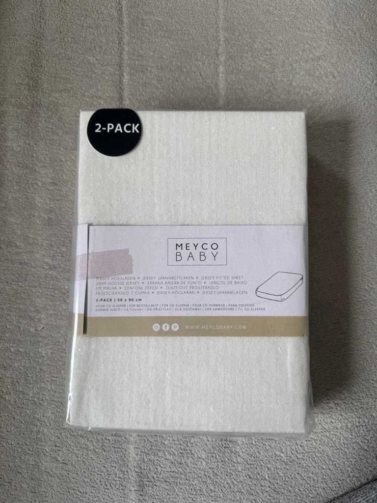 Meyco Baby Hoeslaken Co-Sleeper Jersey wit 50 x 90 cm, Ophalen, Jongetje of Meisje, Nieuw, Wit