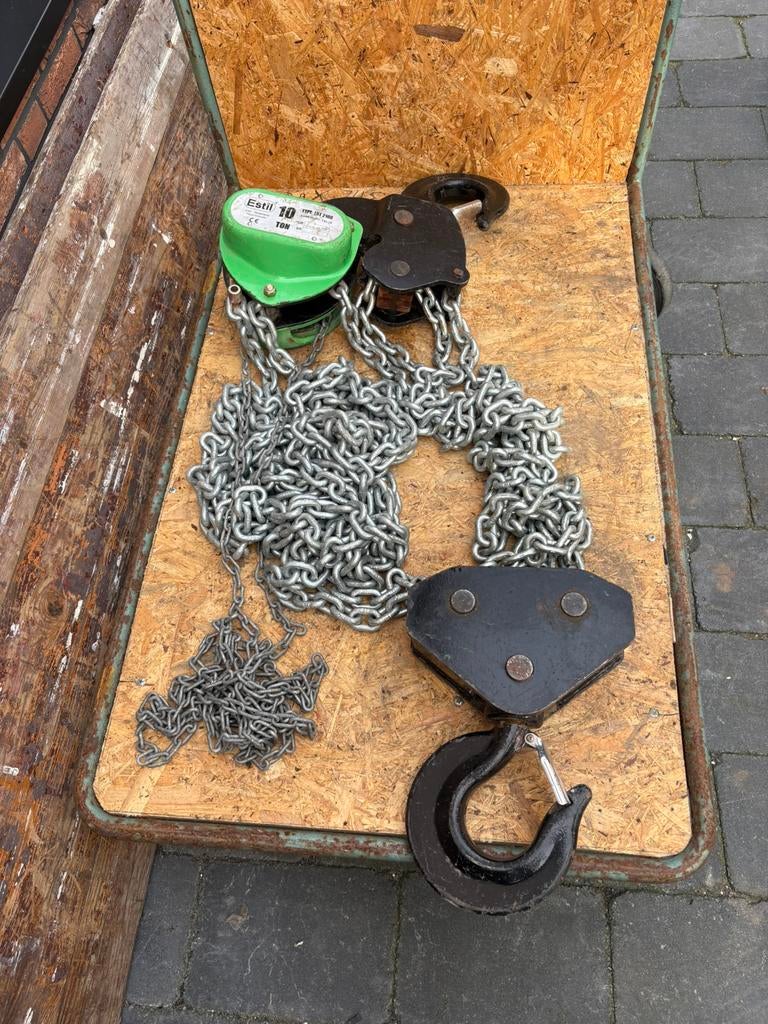 10 Tons Kettingtakel  Estil   10.000 kg hijsvermogen dus, Doe-het-zelf en Verbouw, Lieren en Takels, Ophalen, Estil, Zo goed als nieuw