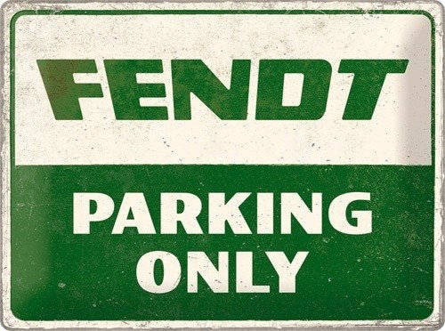 Fendt parking only tractor relief reclamebord van metaal, Verzamelen, Ophalen of Verzenden, Nieuw, Auto's