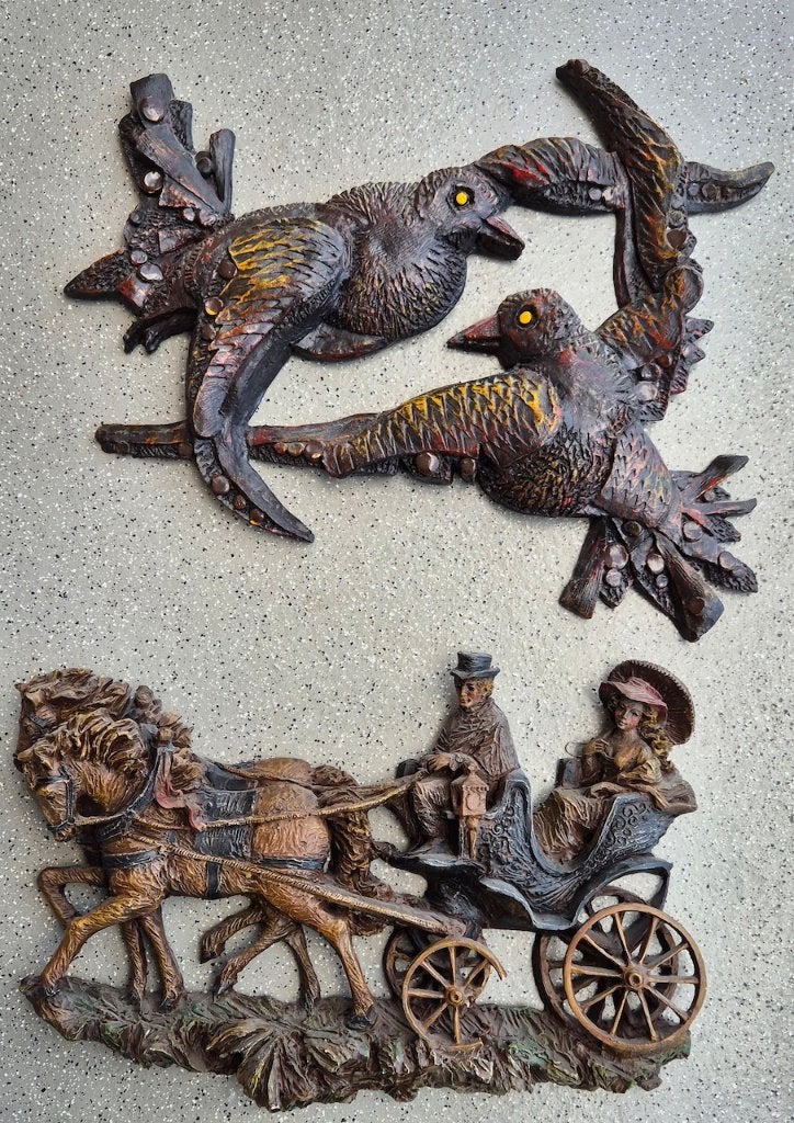 2 mooie vintage Ars Munda wandsculpturen., Ophalen of Verzenden