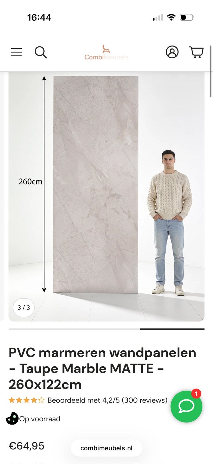 Pvc wandpanelen, Ophalen, Nieuw