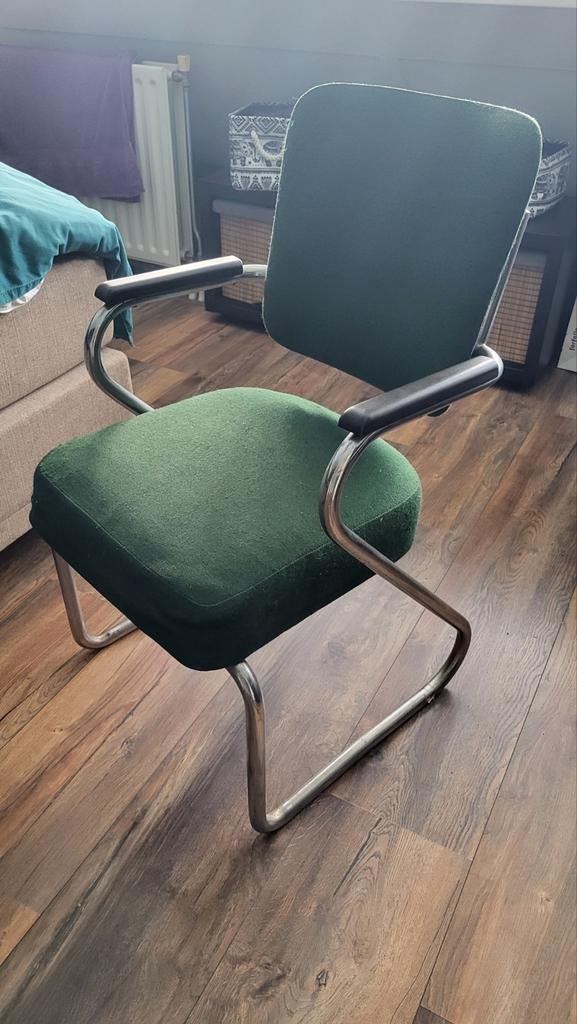 Paul Schuitema Fana Bureaustoel -Mid-Century- vintage stoel, Huis en Inrichting, Stoelen, Ophalen, Gebruikt, Overige kleuren, Stof