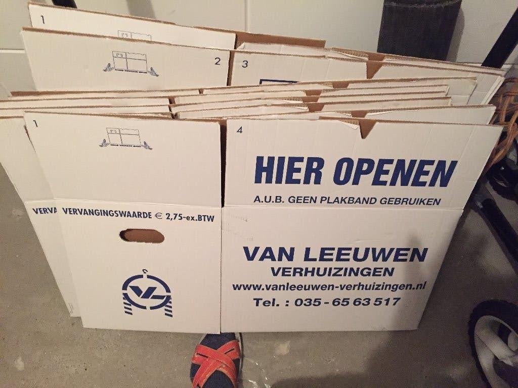 originele verhuisdozen, Doe-het-zelf en Verbouw, Kratten en Dozen, Ophalen, 40 tot 60 cm, Opvouwbaar, 50 tot 75 cm