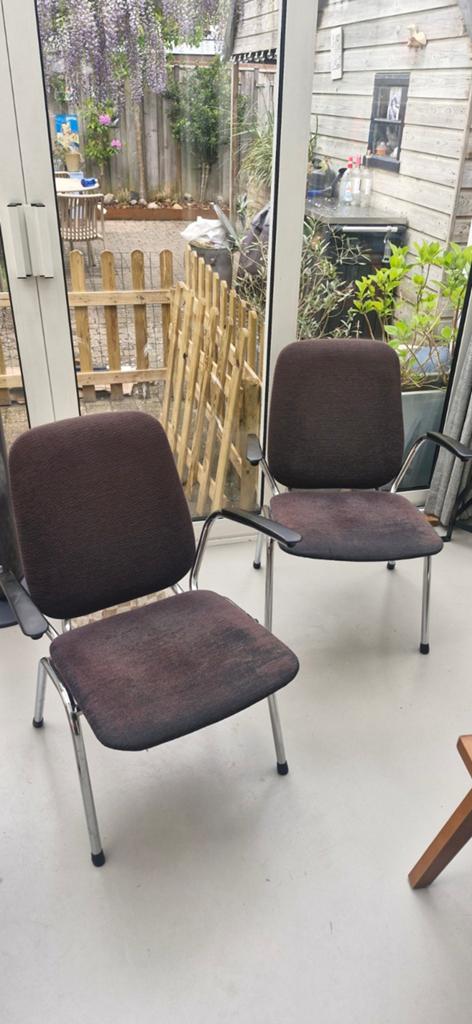 Gispen stoel/fauteuil, 2 stuks, Huis en Inrichting, Stoelen, Ophalen, Gebruikt, Twee
