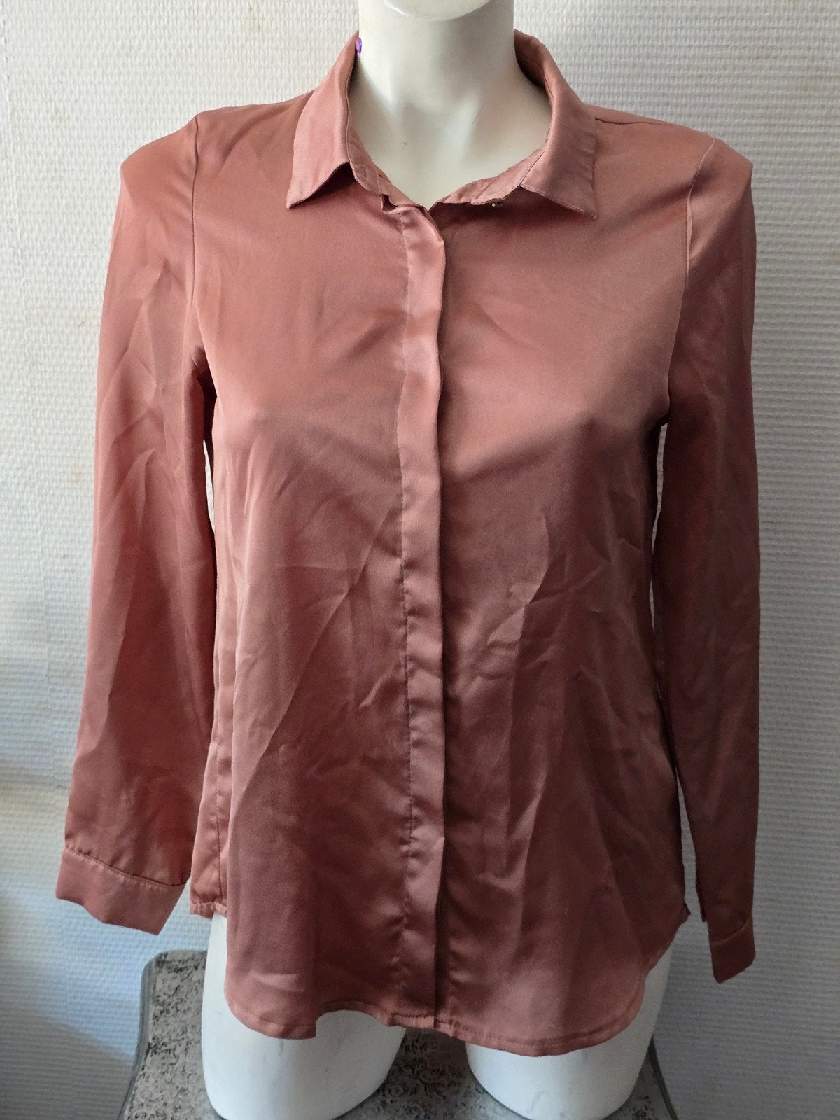Loavies Satijnen Blouse Roze Maat S, Ophalen of Verzenden, Loavies, Roze, Maat 36 (S)