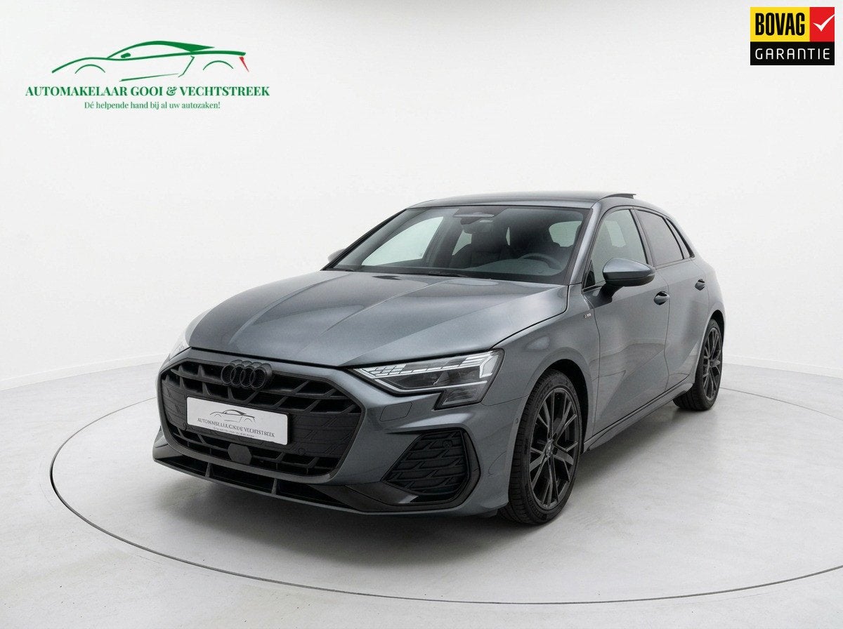 Audi A3 Sportback 35 TFSI S edition - Panorama - Sonos - Mat, Auto's, Zwart, 4 cilinders, Leder en Stof, Origineel Nederlands