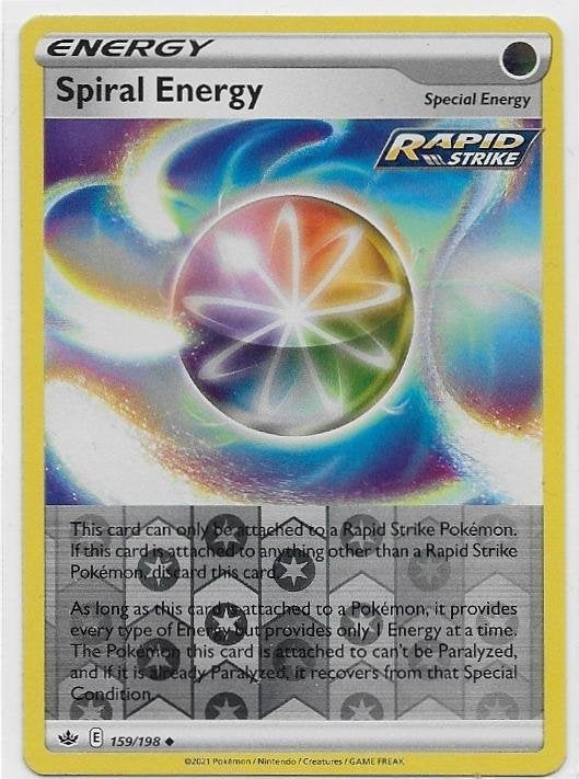 Chilling Reign,  Spiral Energy [reverse] 159/198, Verzenden, Nieuw, Losse kaart