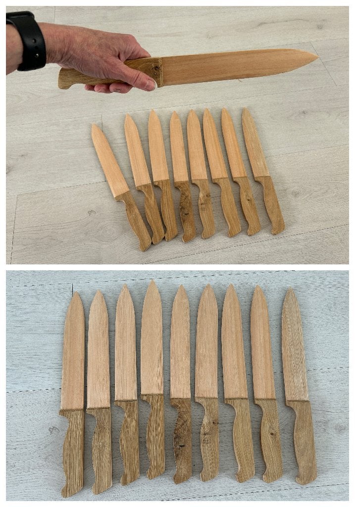 houten messen decoratief, Ophalen of Verzenden, Nieuw, Hout
