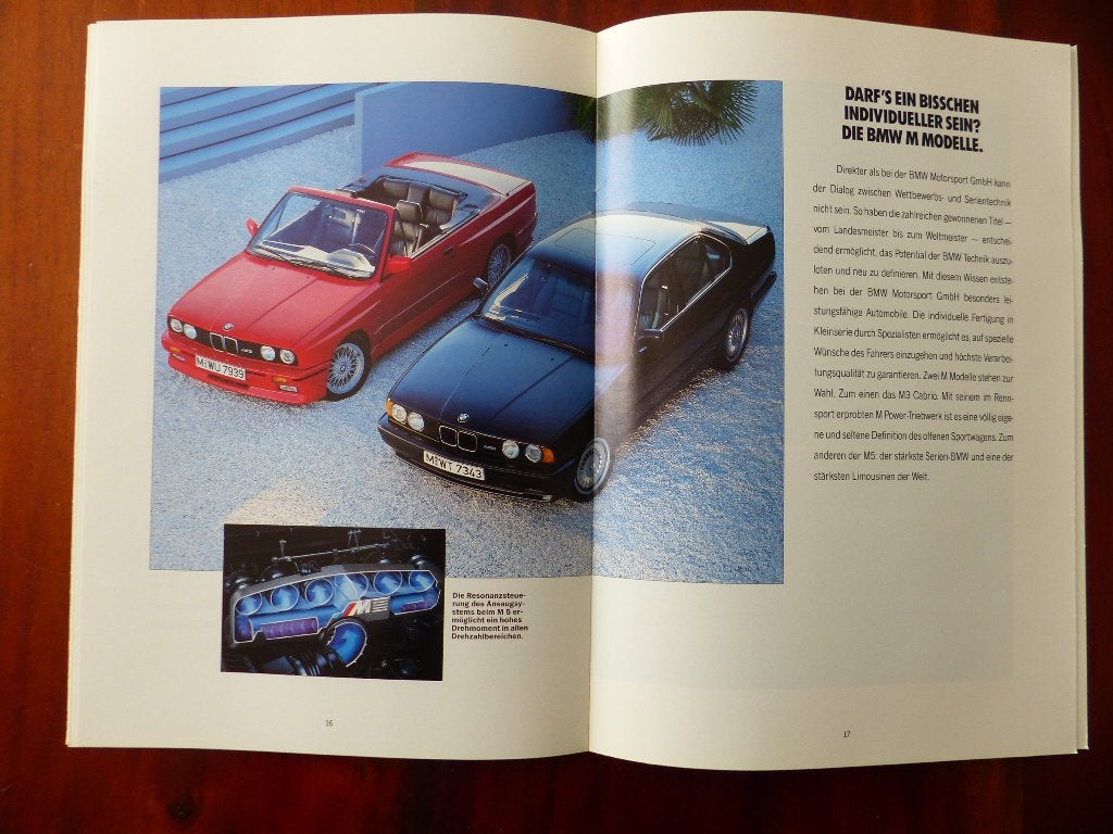BMW 1991 programma brochure met o.a. M3 en M5 Z1, Boeken, Auto's | Folders en Tijdschriften, Verzenden, Zo goed als nieuw, BMW