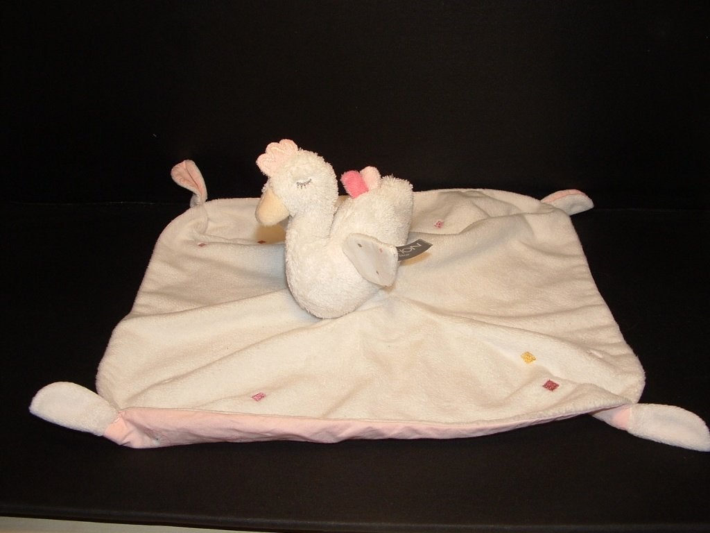 SAUTHON ZWAAN VOGEL KNUFFELDOEK VELOURS WIT MET OP, Verzenden, Nieuw, Overige typen