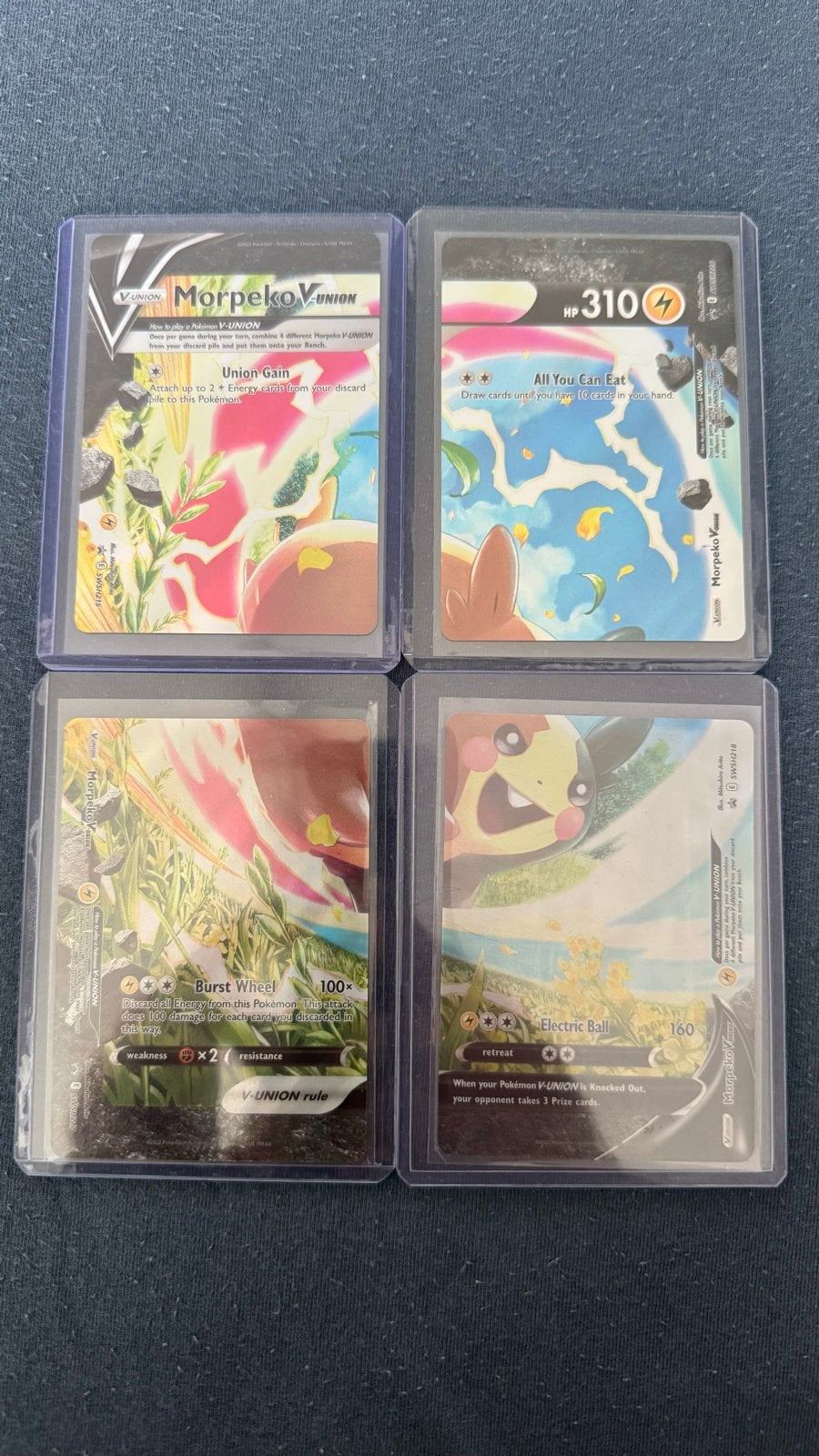 Morpeko V-UNION Pokemon Kaartenset, Hobby en Vrije tijd, Verzamelkaartspellen | Pokémon, Verzenden, Zo goed als nieuw, Meerdere kaarten