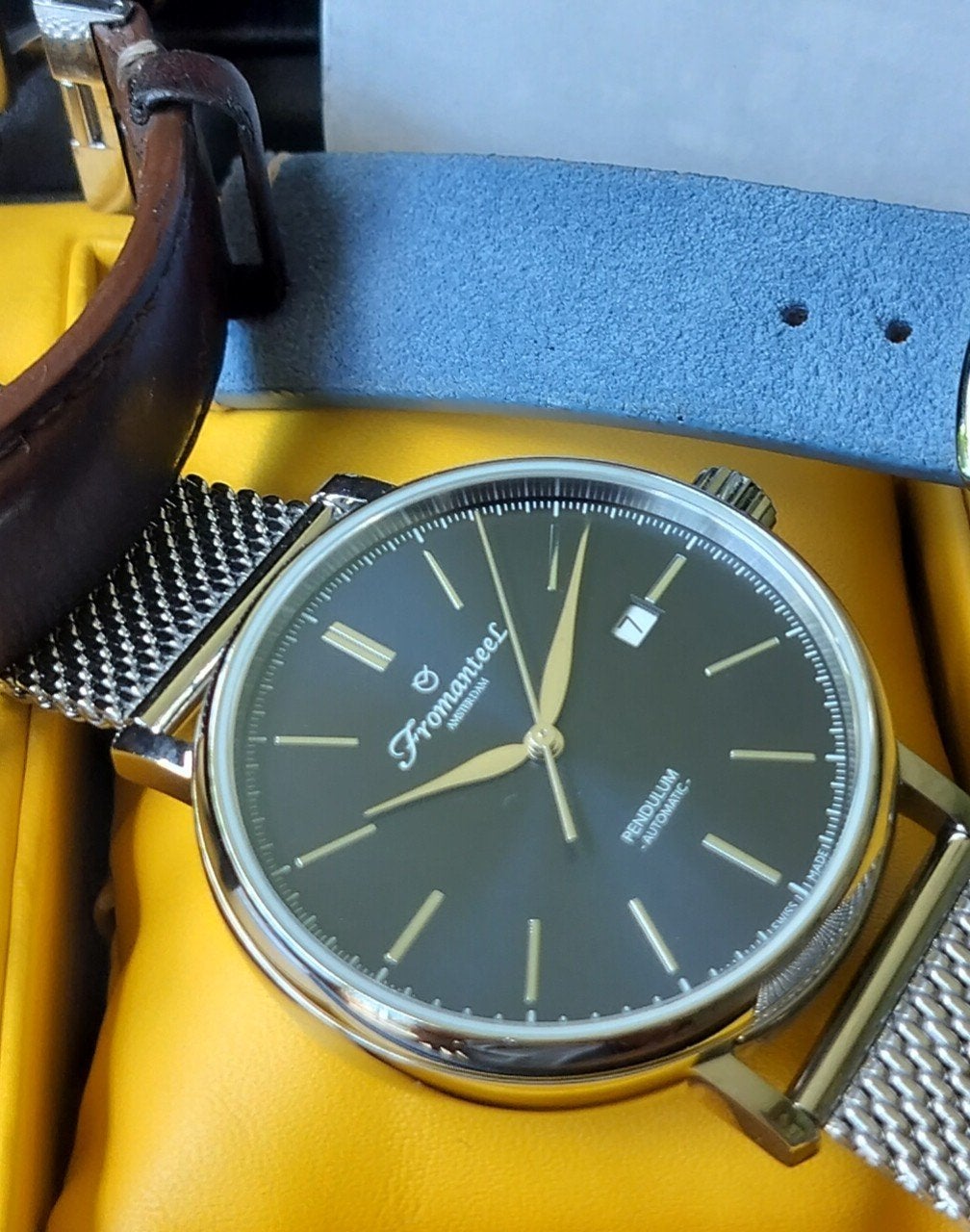 Prachtig Fromanteel Pendulum Automatic Horloge Full-set, Overige merken, Zwart, Ophalen of Verzenden, Zo goed als nieuw