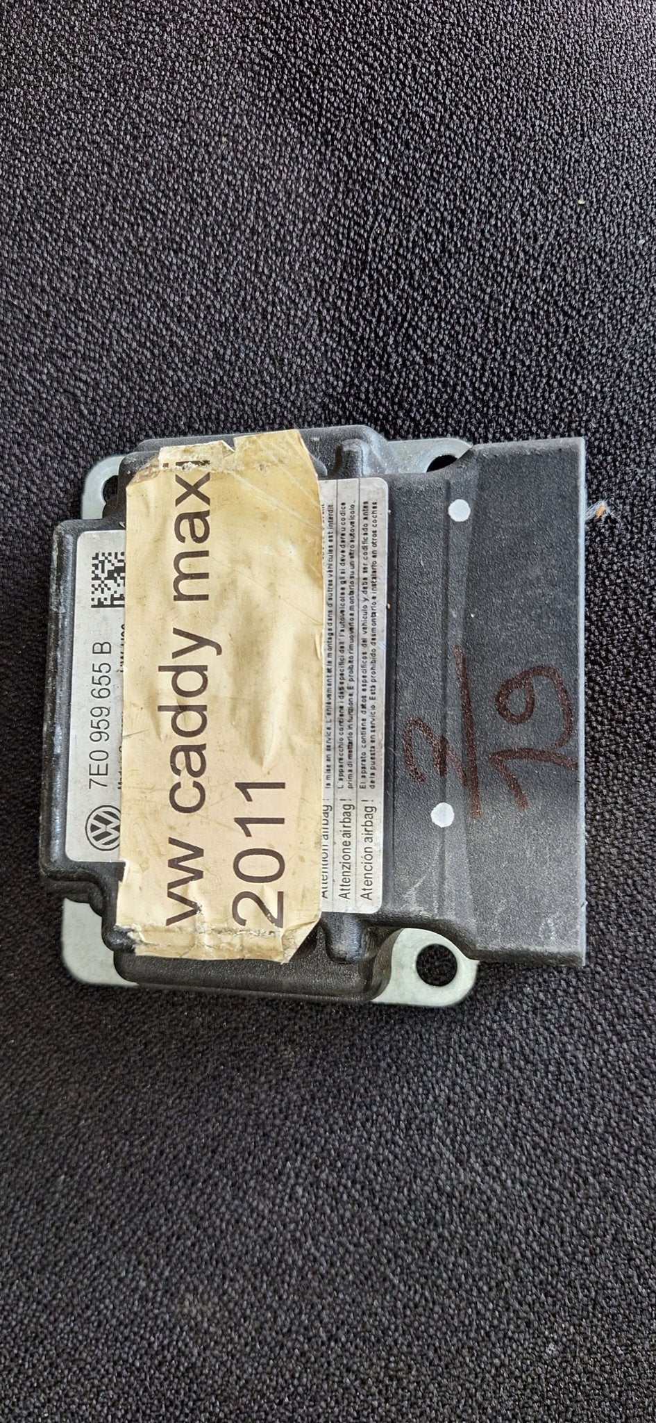 Originele Airbag Stuurmodule Computer Sensor VW Caddy Transp, Gebruikt, -, Volkswagen, -