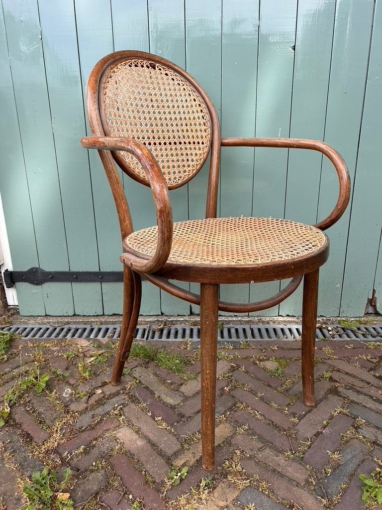 Vintage stoel Thonet ZPM Radomsko webbing, Ophalen of Verzenden