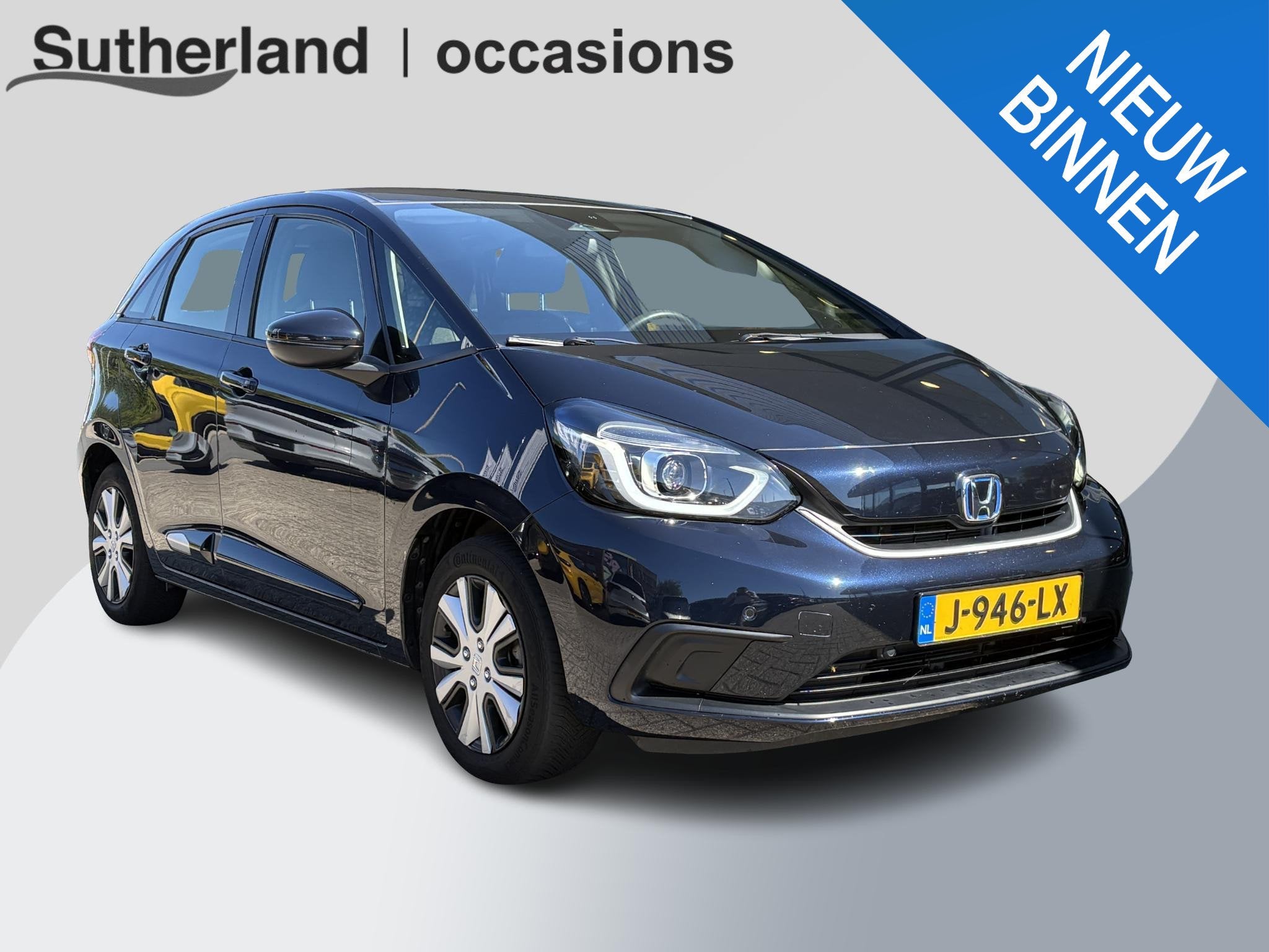 Honda Jazz 1.5 e:HEV Elegance | Stoelverwarming | Cruise con, Euro 6, Blauw, Leder en Stof, Origineel Nederlands