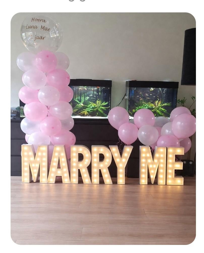 Alle xxl lichtletters zijn te huur voor €20 per letter!, Ophalen, Zo goed als nieuw, Verjaardag