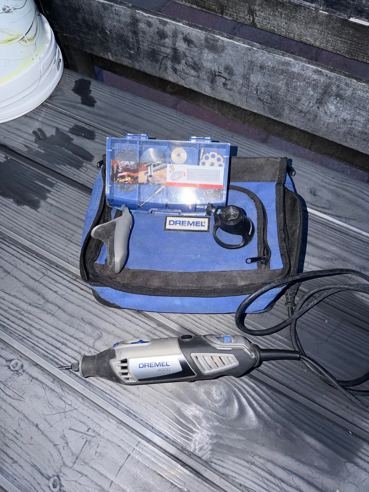 Dremel 4000 met accessoires en opbergtas, Ophalen of Verzenden, Gebruikt, Multitool