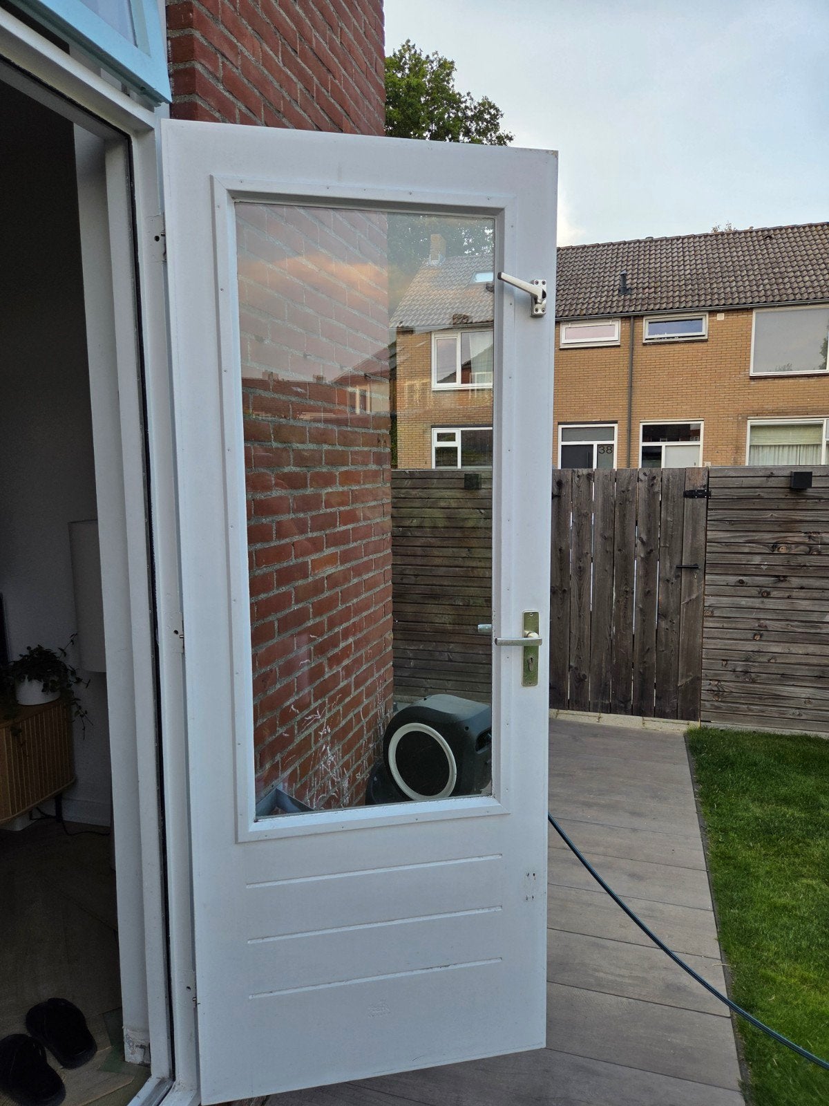 Buitendeur met Glas - Van Bruchem 211x83, Doe-het-zelf en Verbouw, Ophalen, Gebruikt, 80 tot 100 cm, Buitendeur