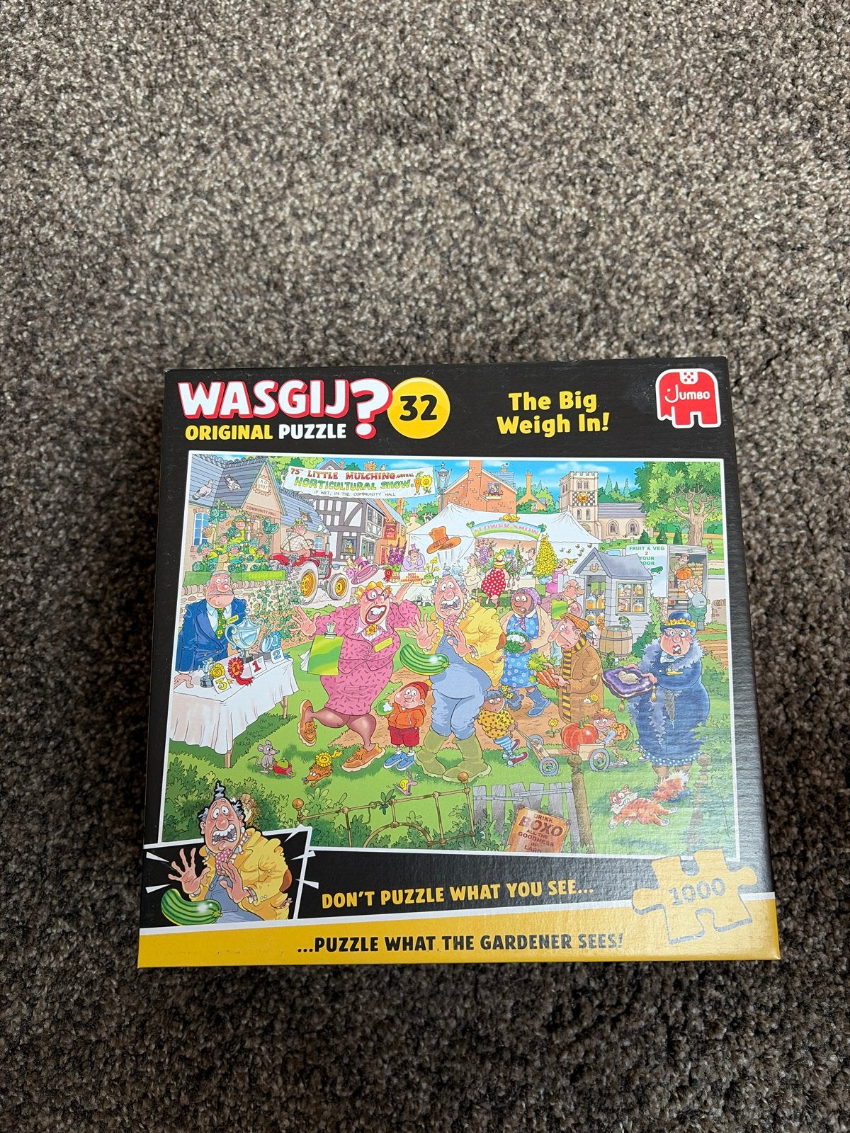 Wasgij Original Puzzel 32: The Big Weigh In! (1000 stukjes), Ophalen of Verzenden, 500 t/m 1500 stukjes, Zo goed als nieuw, Legpuzzel