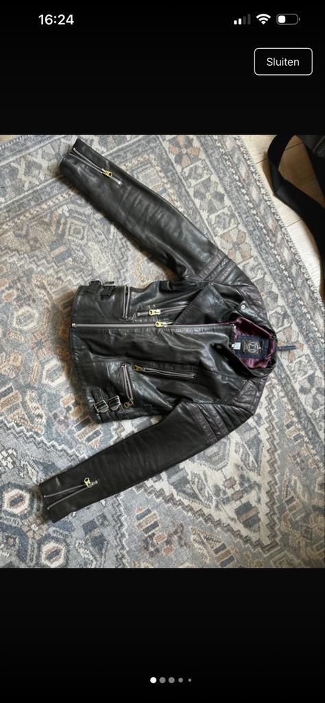 G-Star bikerjasje van echt leer - zo goed als nieuw, Kleding | Dames, Jassen | Winter, Zo goed als nieuw, Ophalen of Verzenden