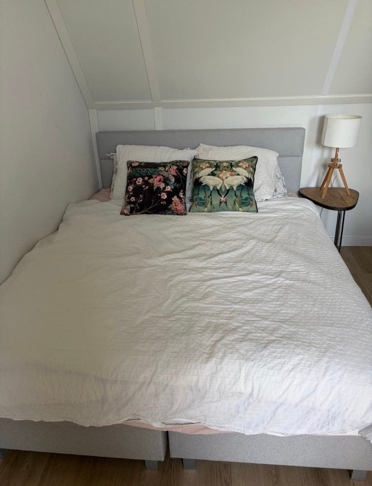 Comfortabel tweepersoons boxspring bed met topper, Ophalen, Gebruikt, Tweepersoons, 200 cm