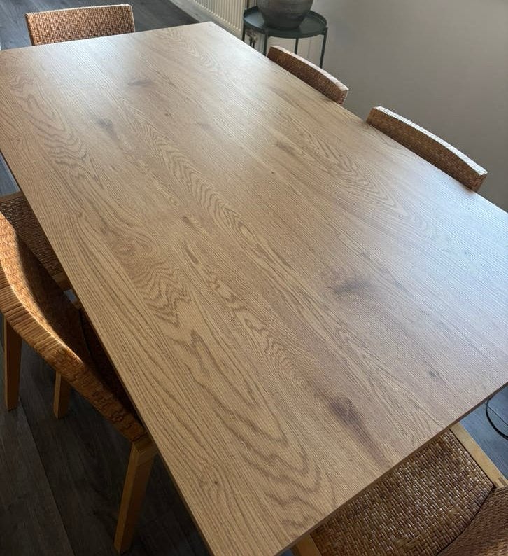 Houten tafel JYSK, Huis en Inrichting, Ophalen of Verzenden, Zo goed als nieuw, Rechthoekig, 50 tot 100 cm