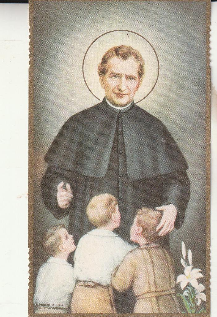 Heiligenprentje van Sint Johannes Bosco, Verzamelen, Ophalen of Verzenden, Zo goed als nieuw, Kaart of Prent, Christendom | Katholiek