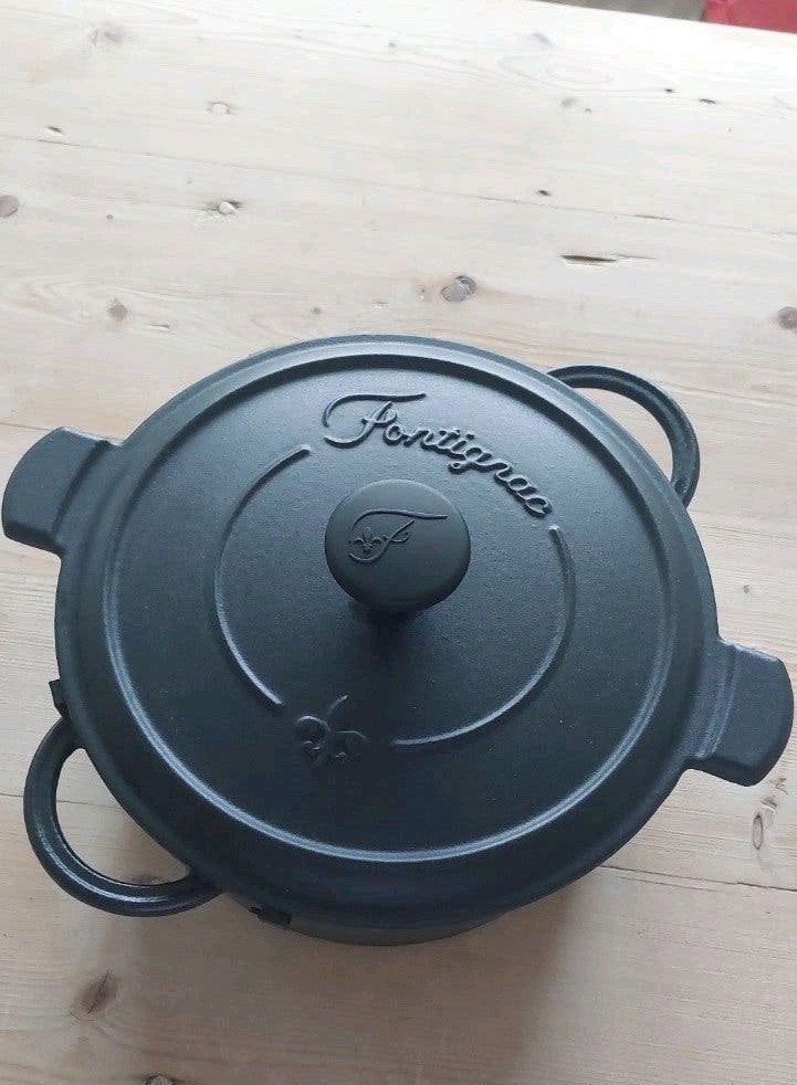 Gietijzeren zwart Fontignac braadpan 24cm, Ophalen, Nieuw, Gietijzer, Koekenpan of Braadpan
