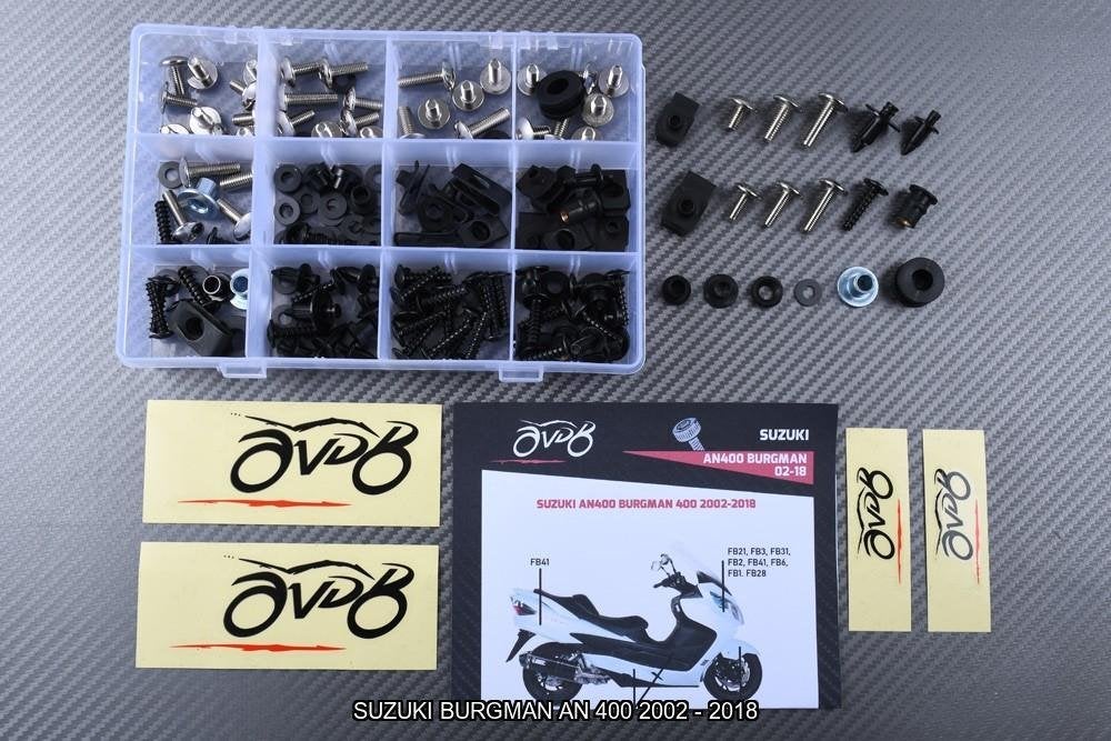 Kuip bouten set voor SUZUKI BURGMAN AN 400 2002 2018, Verzenden