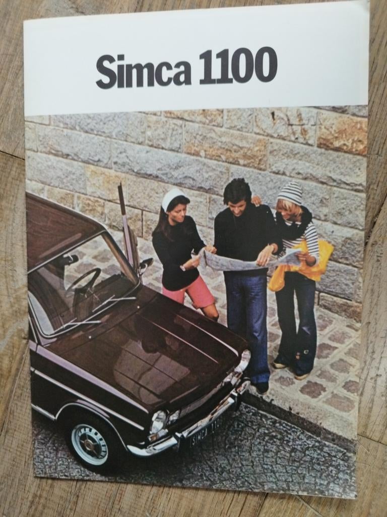 Simca 1100 brochure uit 1974 - Nederlands, 16 pagina's, Zo goed als nieuw, Overige merken, Simca, Ophalen of Verzenden