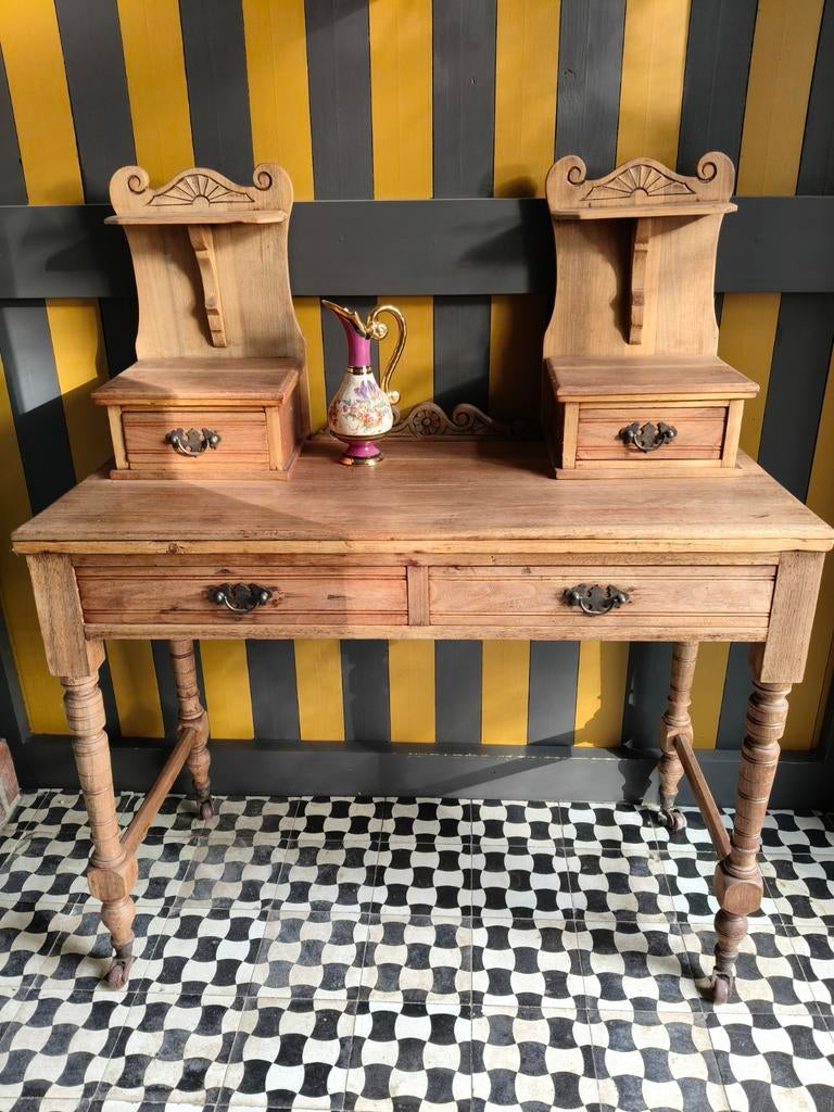 Brocante schrijftafel, bureau, sidetable., Ophalen, Gebruikt, 50 tot 100 cm, 25 tot 50 cm