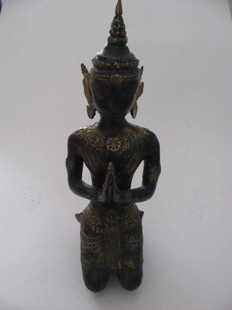 vintage bronzen  thais theppanom beeld man, Ophalen of Verzenden, Brons