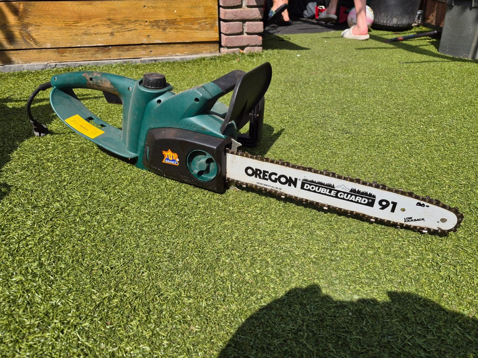 Elektrische kettingzaag Topcraft met Oregon zaagblad, Ophalen, Gebruikt, Topcraft, 70 mm of meer