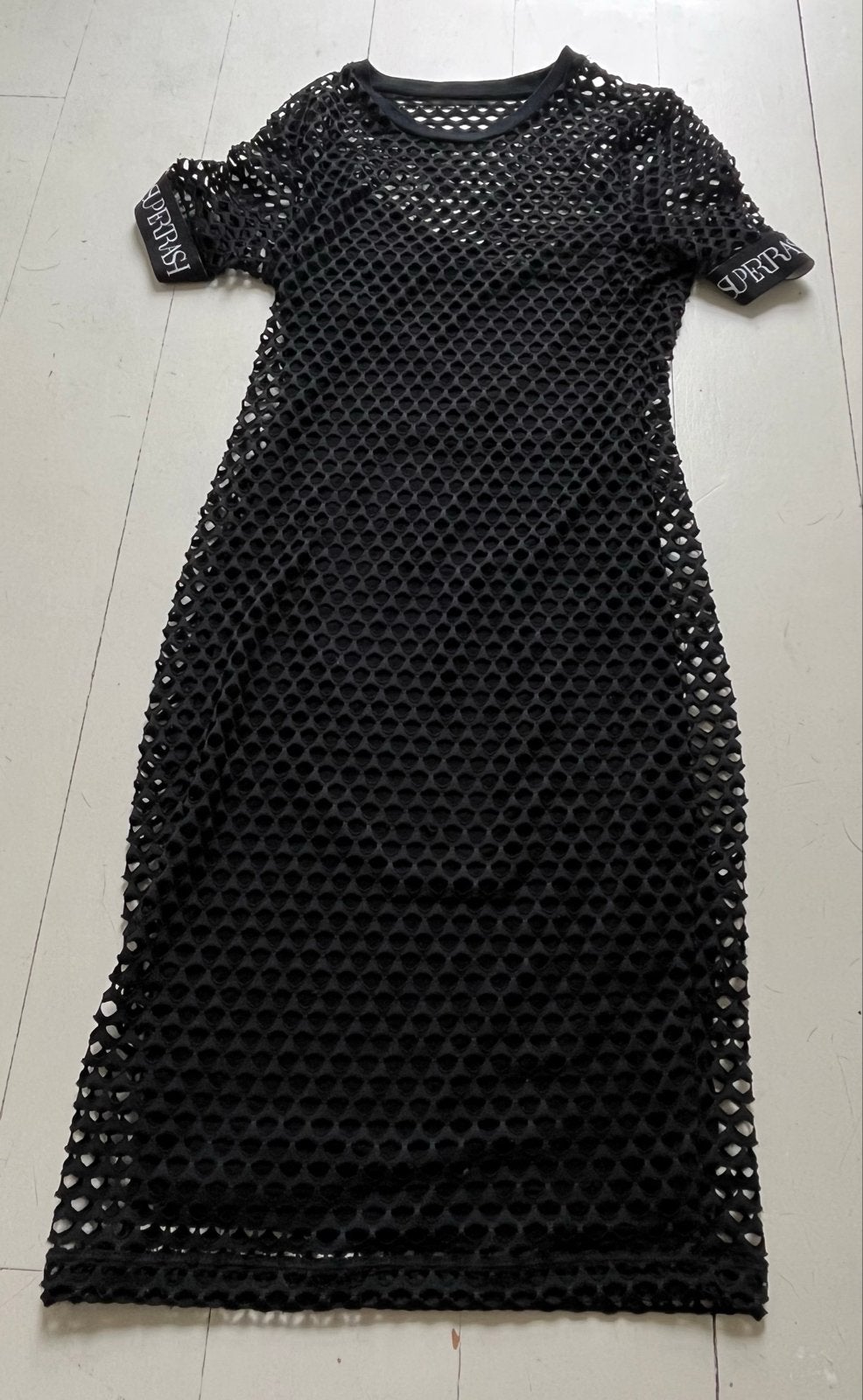 SuperTrash Datches Mesh Jurk Zwart Maat M, Maat 38/40 (M), Zwart, Ophalen of Verzenden, Zo goed als nieuw