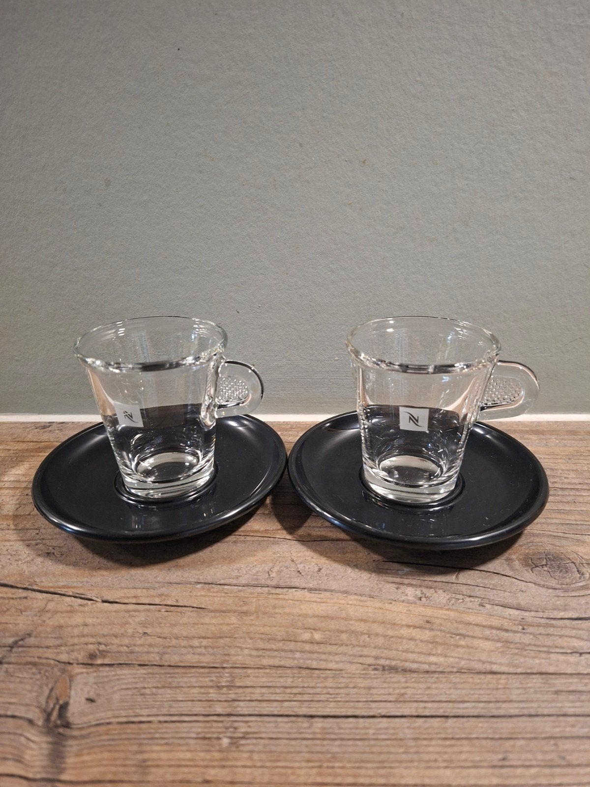 Nespresso espresso kop met schotel, Ophalen of Verzenden, Overige stijlen, Kop(pen) en/of Schotel(s), Glas
