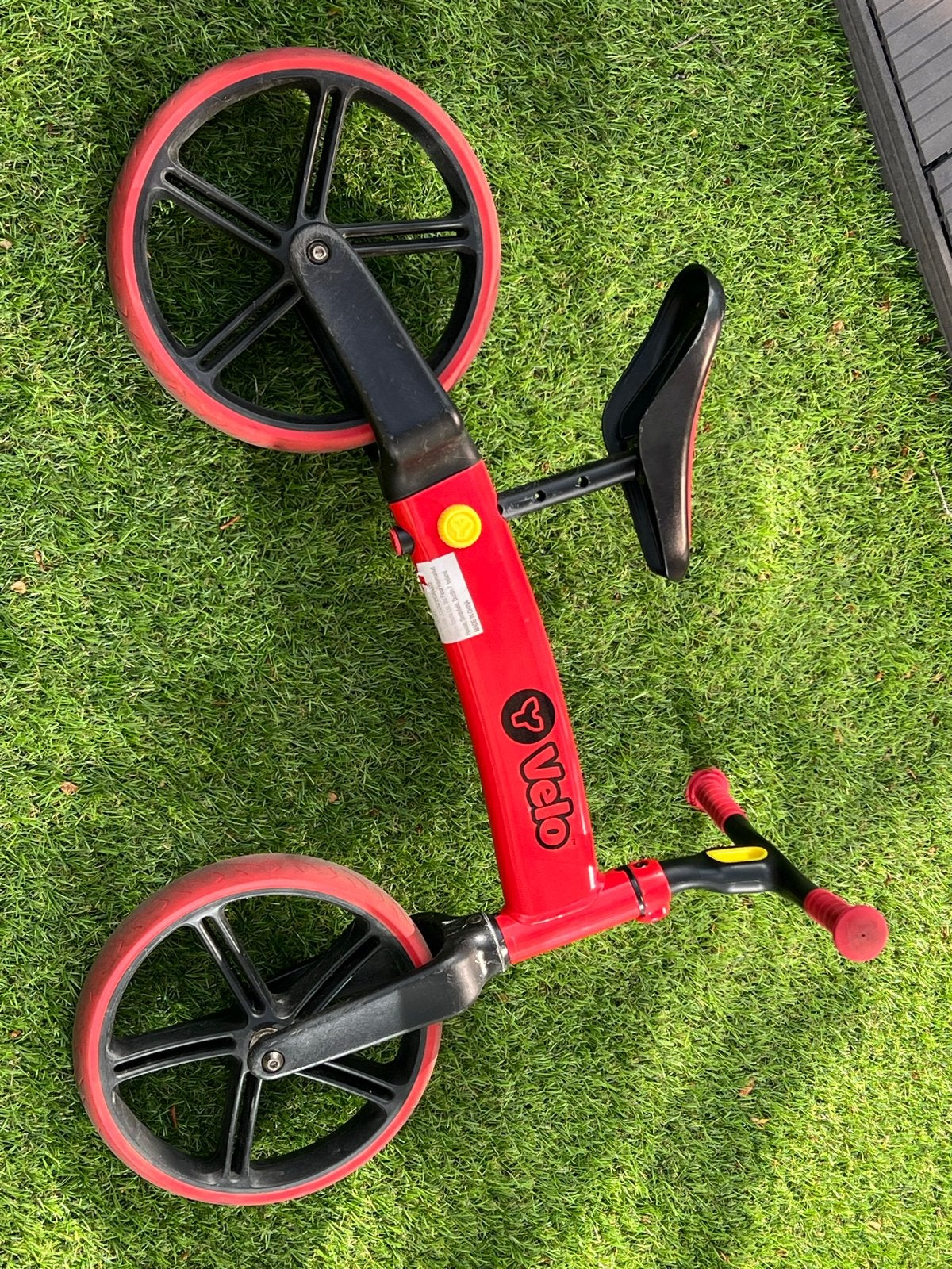 Y Velo kinder loopfiets rood/zwart, Ophalen, Gebruikt, Loopfiets