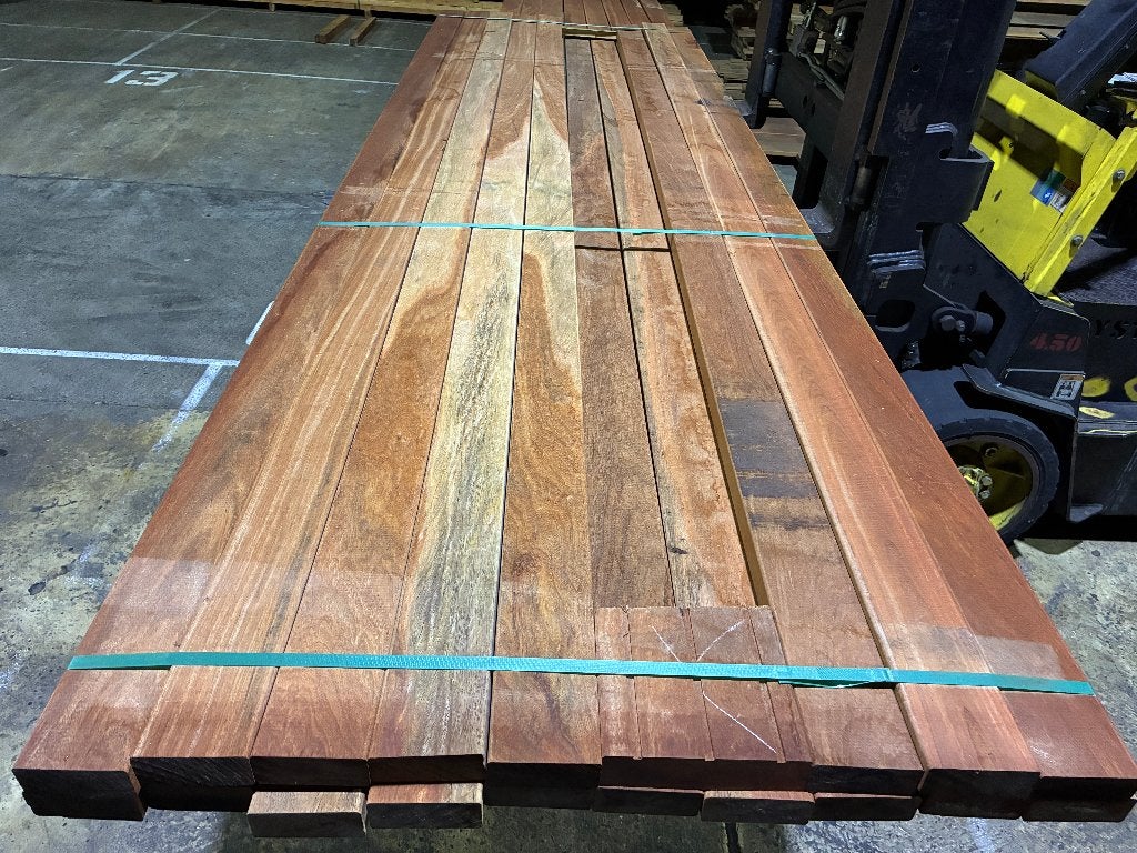 palen–liggers-regels-Hardhout/Angelim Vermelho-40x100mm, Ophalen, Nieuw, Hardhout, 250 cm of meer