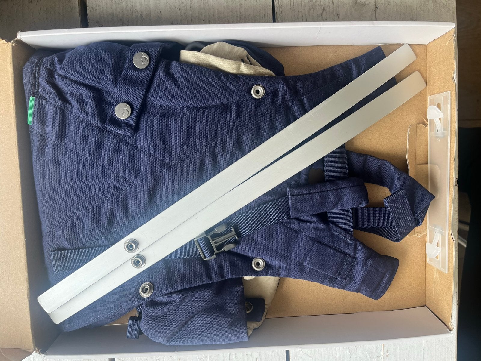 Stokke MyCarrier Back Carrier - Deep Blue, Kinderen en Baby's, Overige merken, Ophalen of Verzenden, Zo goed als nieuw, Rug
