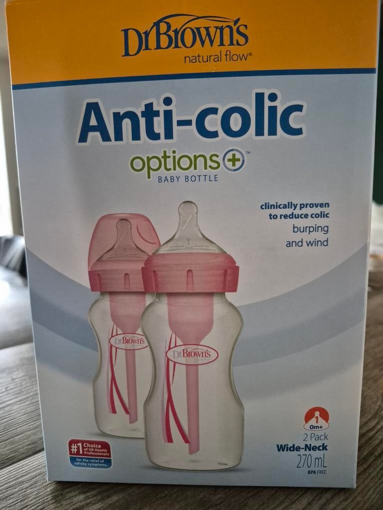 Dr Brown's Anti-colic brede hals babyfles - Nieuw, Kinderen en Baby's, Babyvoeding en Toebehoren, Ophalen of Verzenden, Nieuw