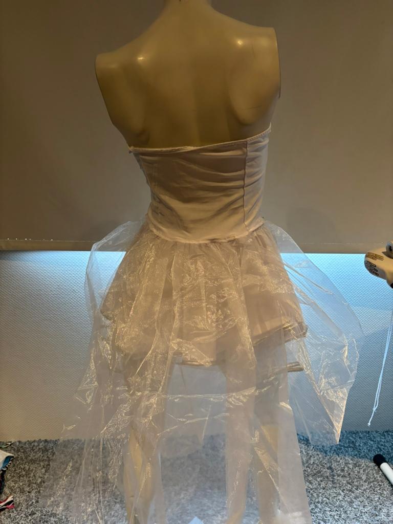 Bruid jurk maat S/m met aparte achterkant, Carnaval, Nieuw, Ophalen of Verzenden, Kleding
