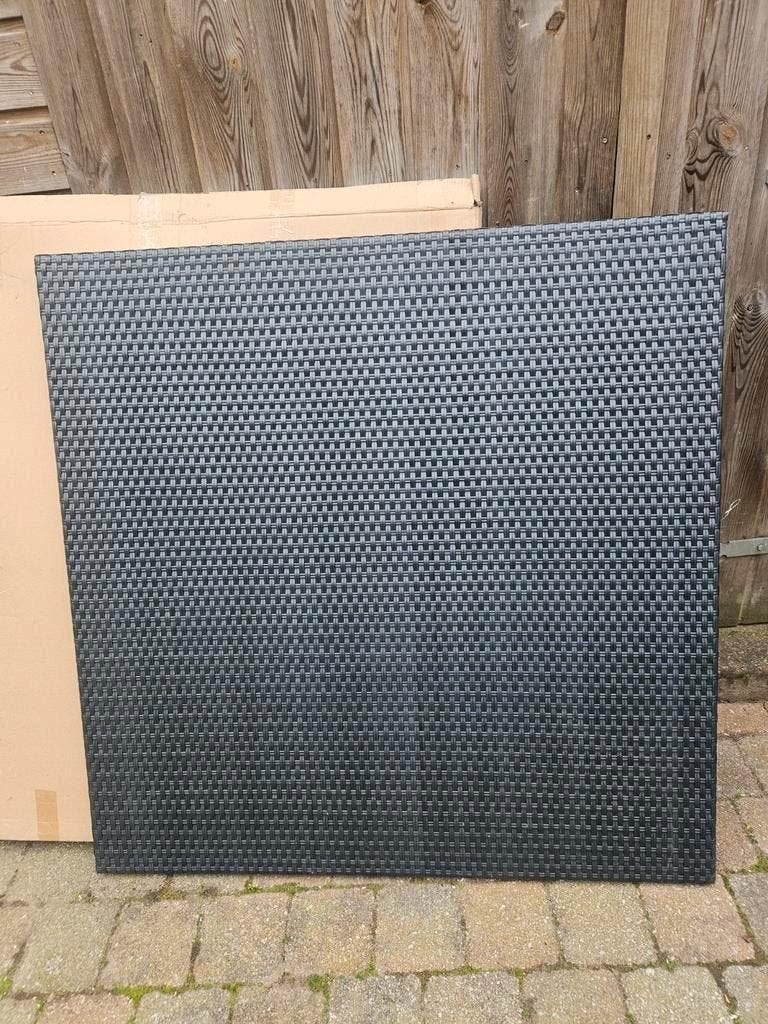 Hartman tafel blad 120x 120 cm antraciet nieuw in doos., Ophalen, Nieuw, Rechthoekig, Kunststof