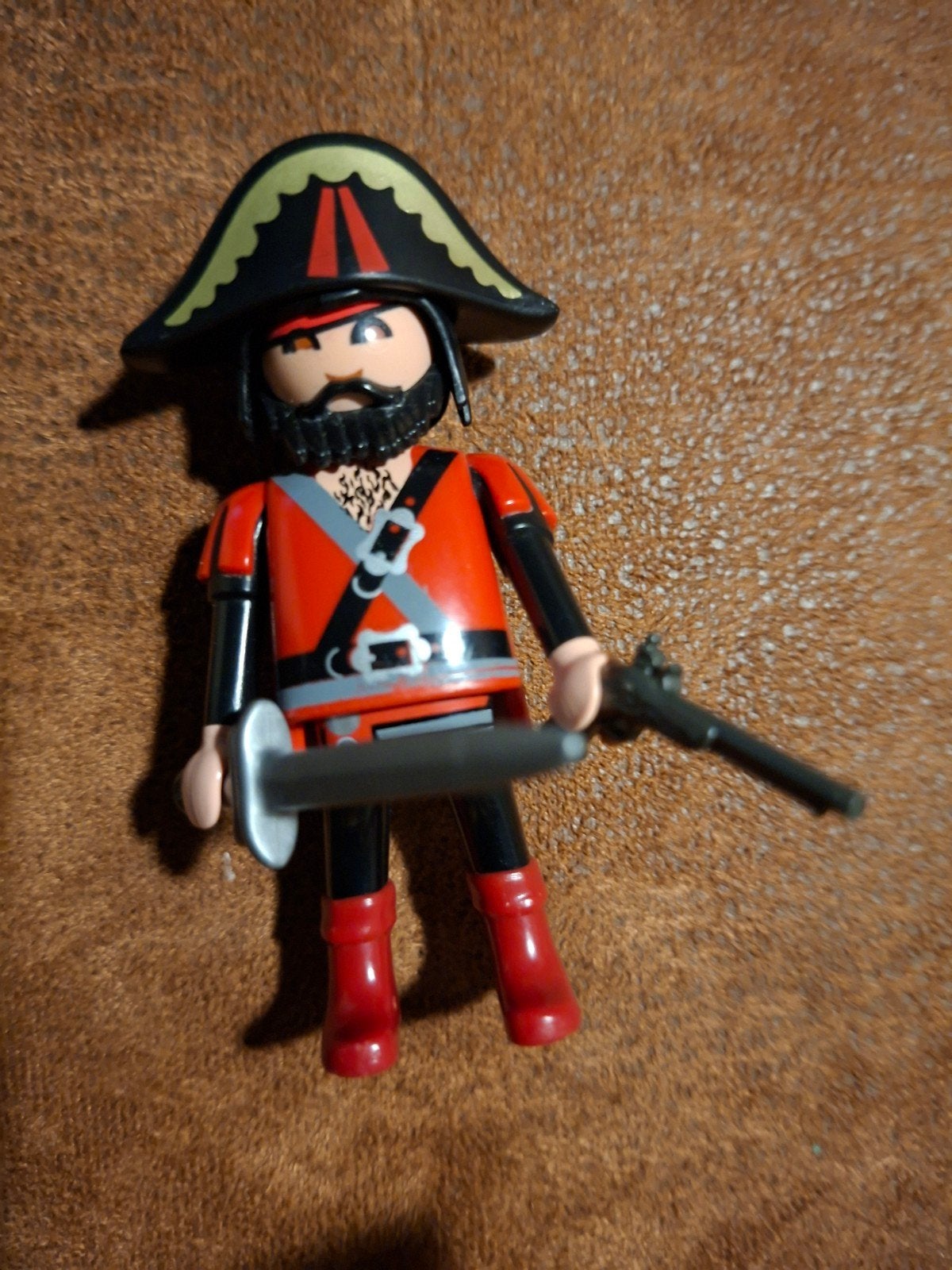 Playmobil Piraat met zwaard en geweer, Pirates, Gebruikt, Losse onderdelen, Ophalen of Verzenden