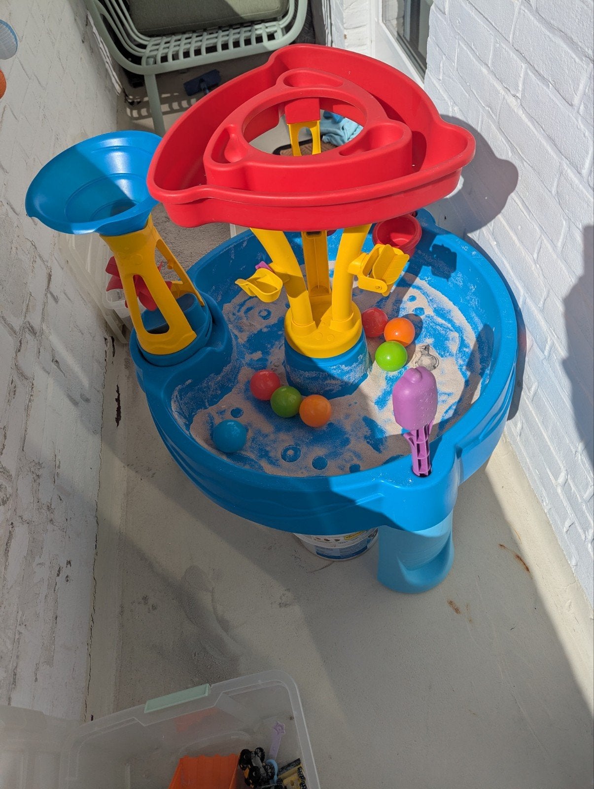 Zand- en watertafel met accessoires, Ophalen, Gebruikt