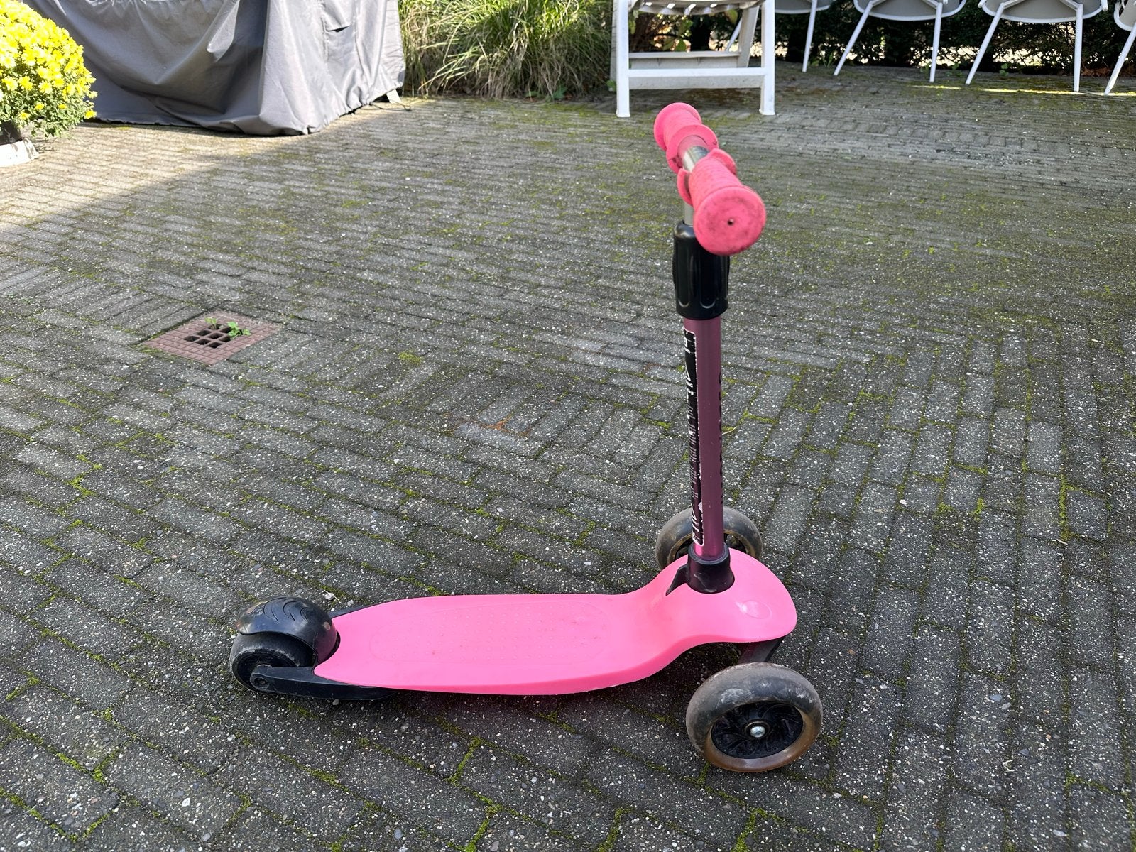 Roze kinderstep met 3 wielen - HappyStep, Ophalen, Gebruikt, Gewone step