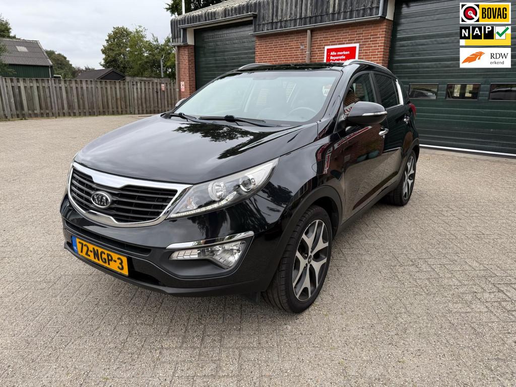 Kia Sportage 2.0 X-ecutive Plus Pack, Auto's, Gebruikt, Zwart, 4 cilinders, Leder en Stof