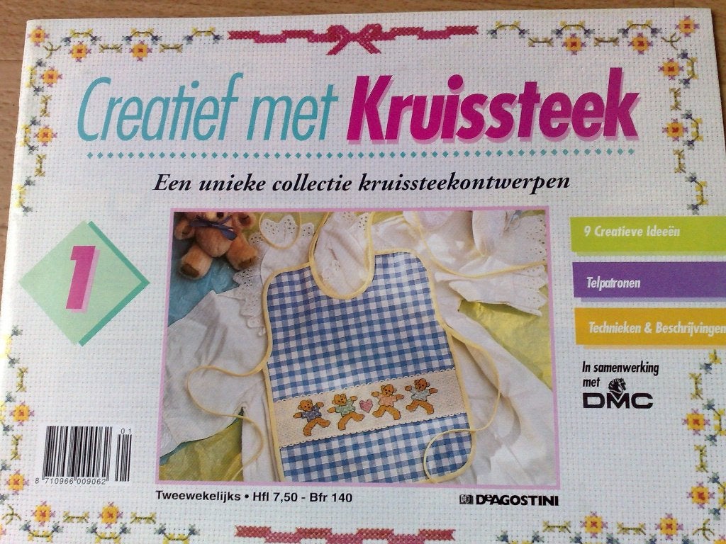 Borduurbladen Creatief met kruissteek van nr. 1 t/m 24, Hobby en Vrije tijd, Borduren en Borduurmachines, Verzenden, Zo goed als nieuw